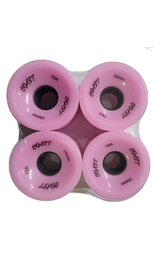 Coast Longboard Wheels 70mm 78A Pink