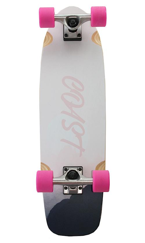 Coast Cruiser Skateboard Pink Moon 28"