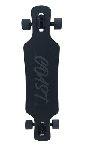 Coast Black and White Mandala Drop Through Longboard Black/White 38in