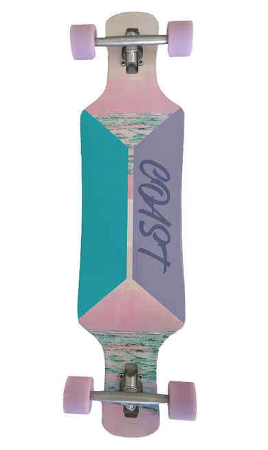 Coast Magenta Sunset Drop Through Longboard 38"