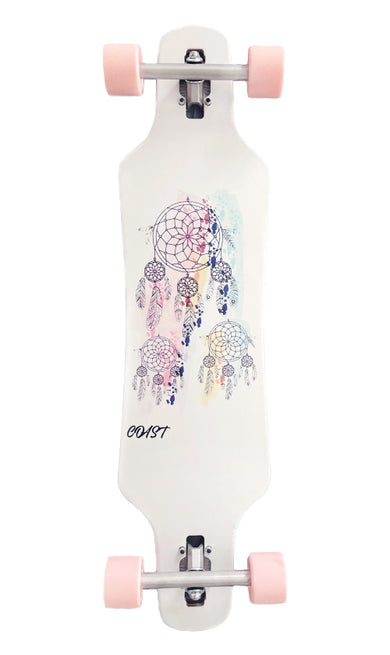 Coast Dreamcatcher Drop Through Longboard White